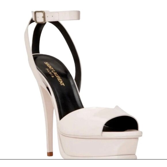 Authentic Saint Laurent Patent Leather Slingback Sandals - Picture 1 of 8